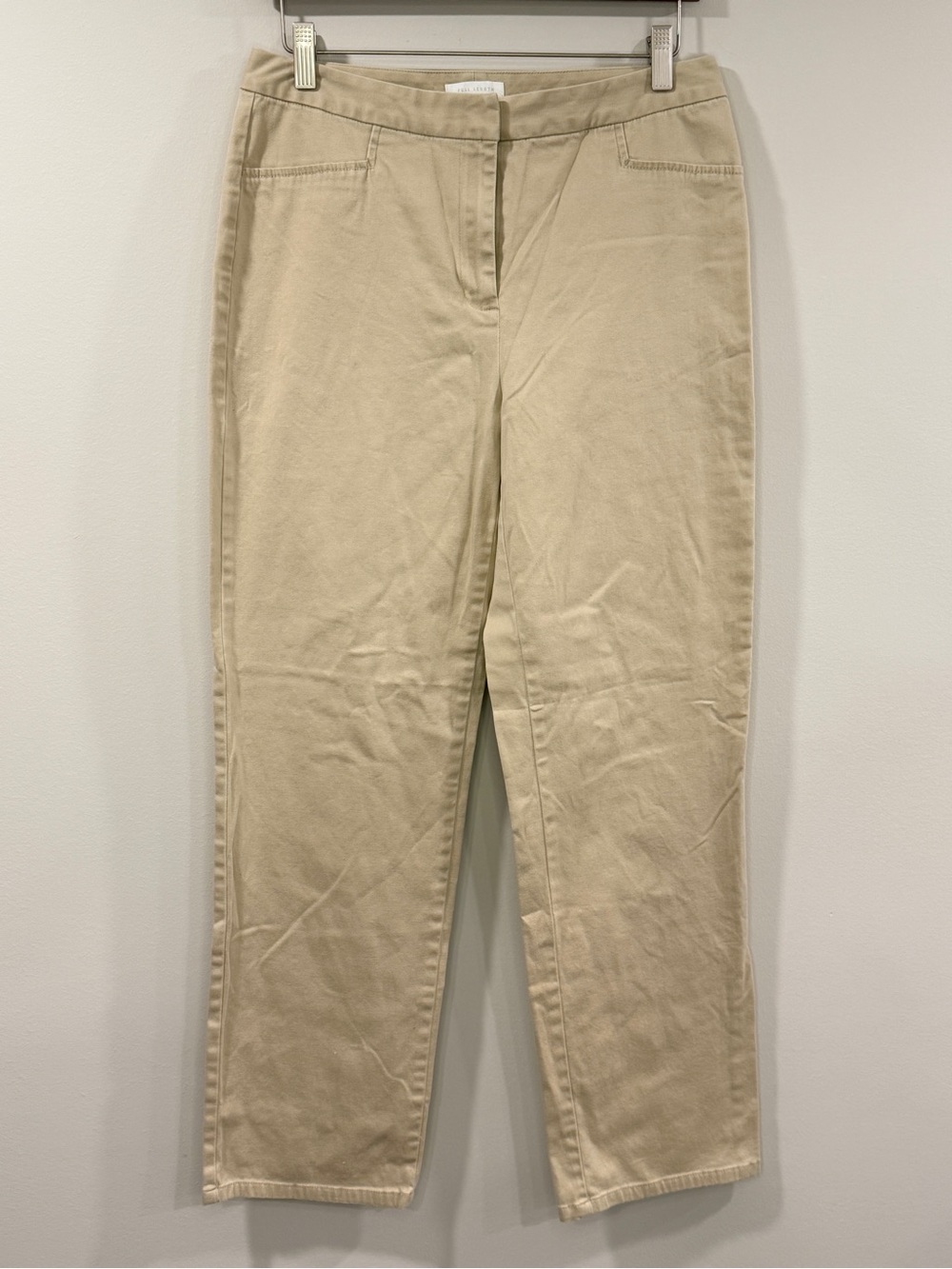 Charter Club Womens Straight Leg Pants in Khaki Size 8